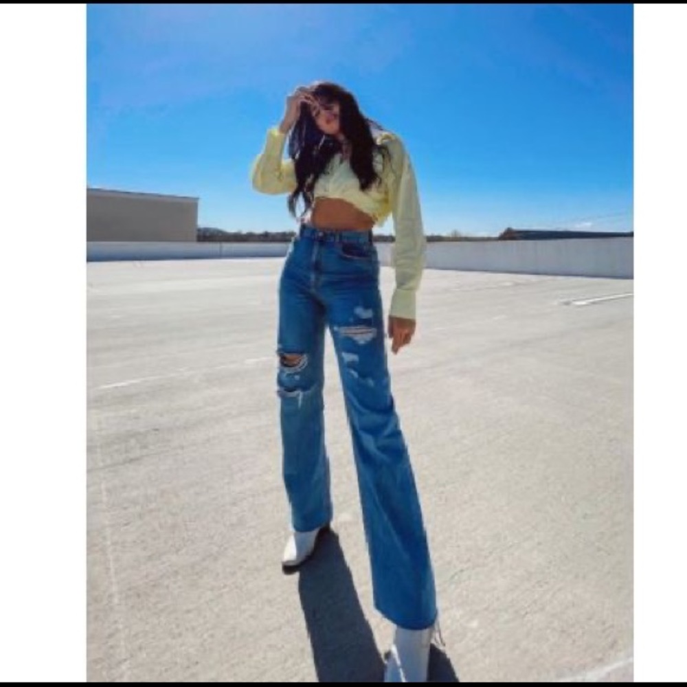 Zara Poplin Crop with Ties
